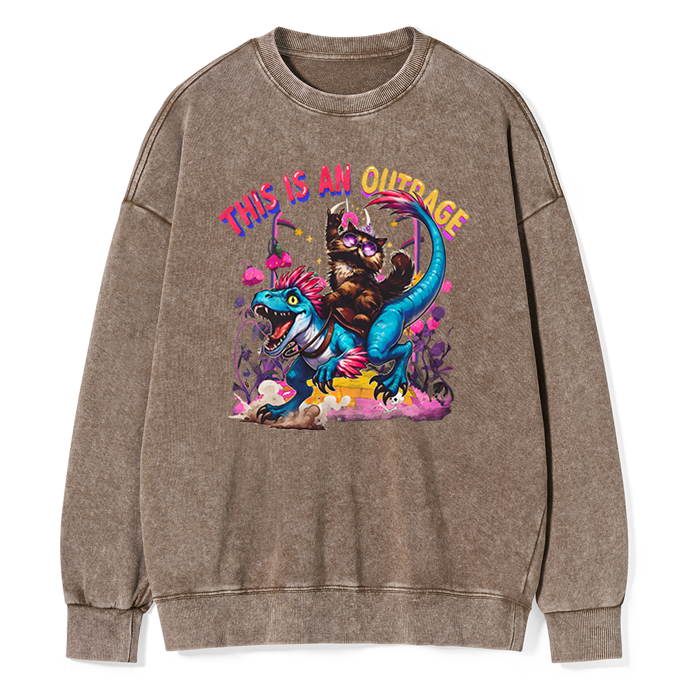 Pagewings This Is An Outrage Unisex Washed Sweatshirt
