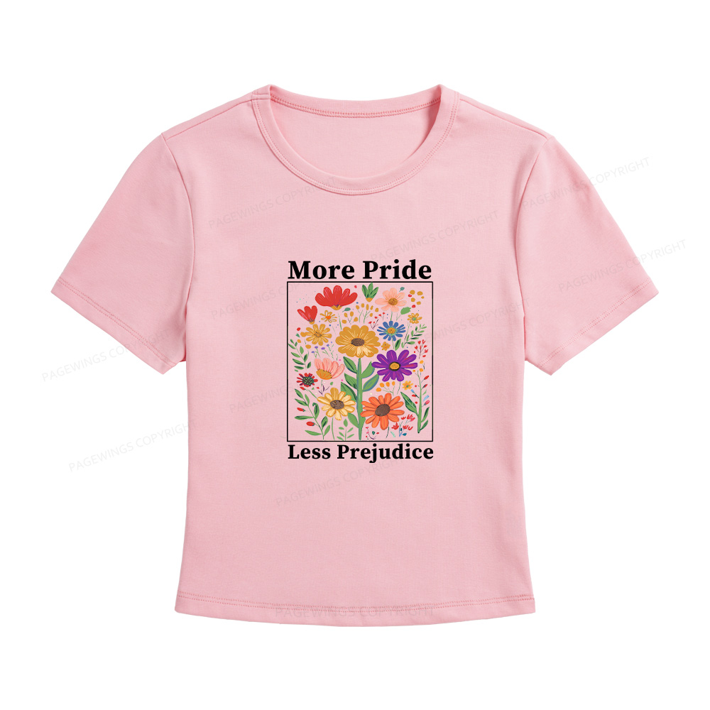 Pagewings Pagewings More Pride Less Prejudice Women's Baby Tee