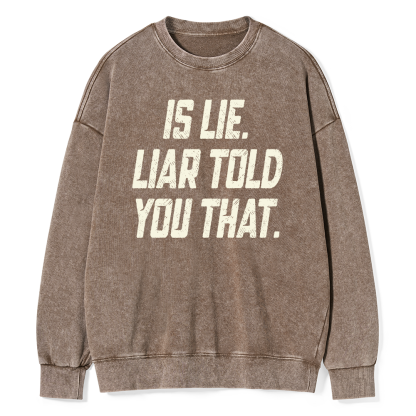 Pagewings Is Lie Liar Told You That Unisex Washed Sweatshirt