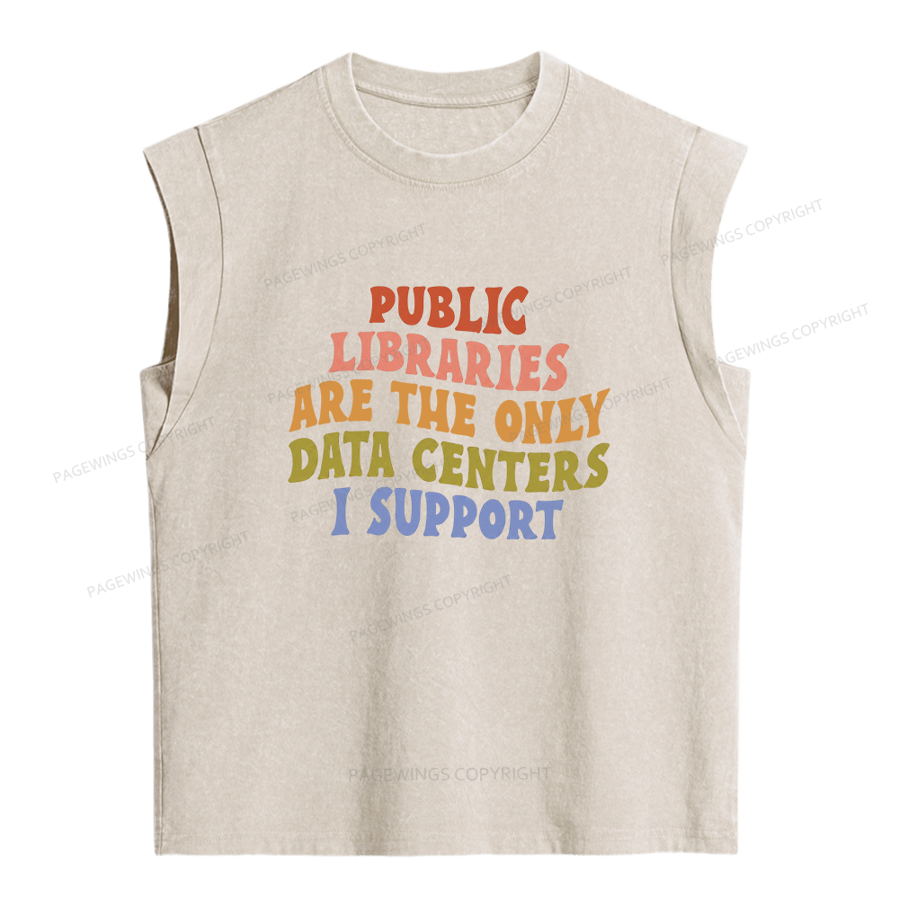 Pagewings Public Libraries Women's Washed Tank Top
