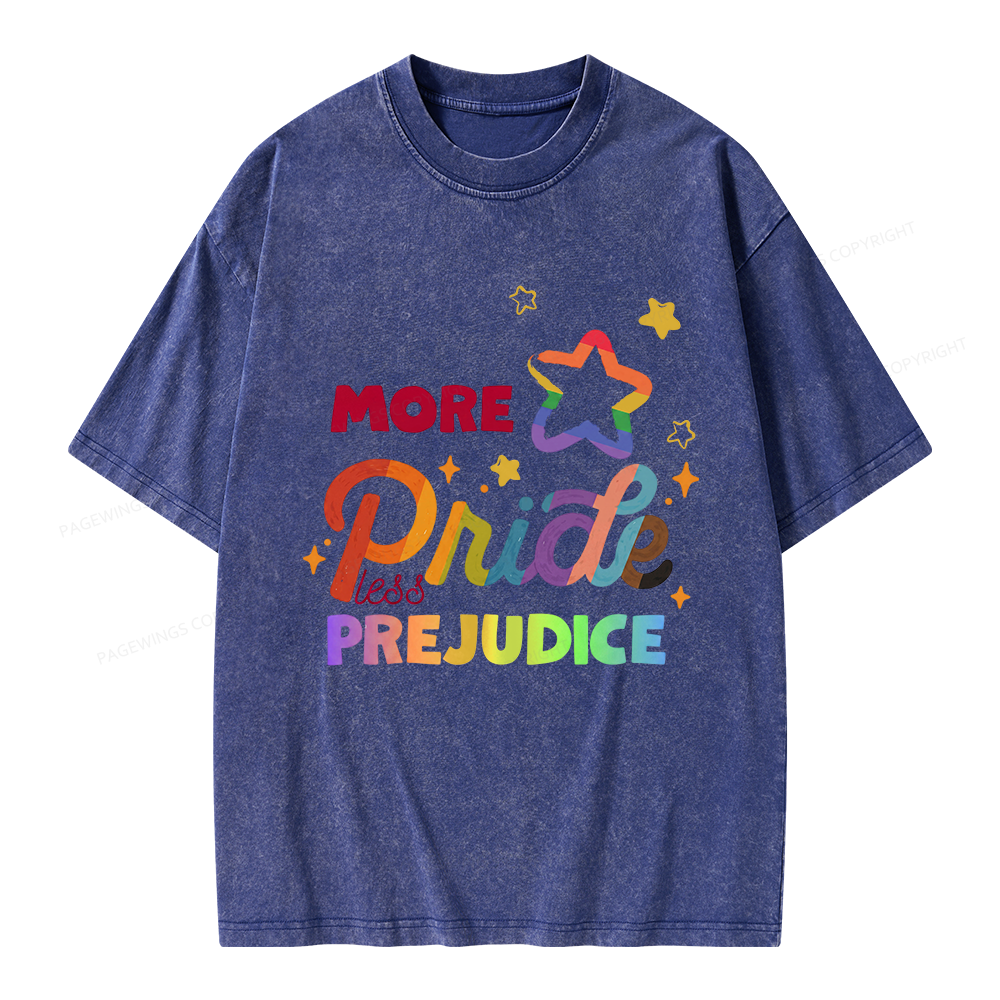 Pagewings More Pride Less Prejudice Unisex Washed T-shirt