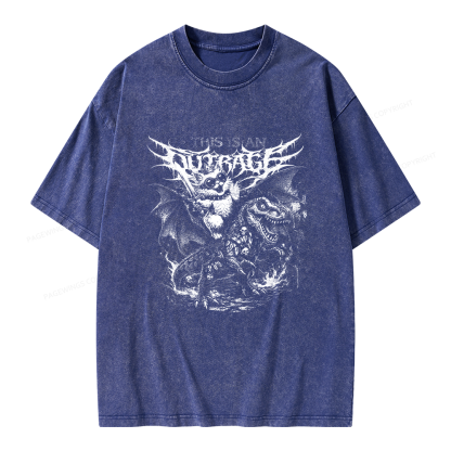 Pagewings This Is An Outrage Unisex Washed T-shirt