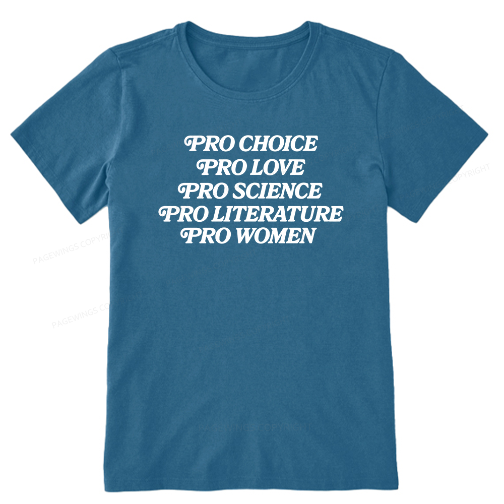 Pagewings Pro Choice Love Science Literature Unisex Classic T-shirt