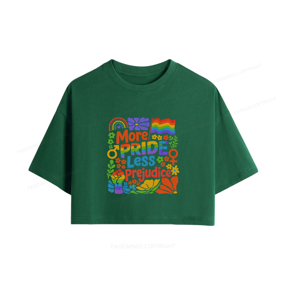 Pagewings More Pride Less Prejudice Women Crop Tops
