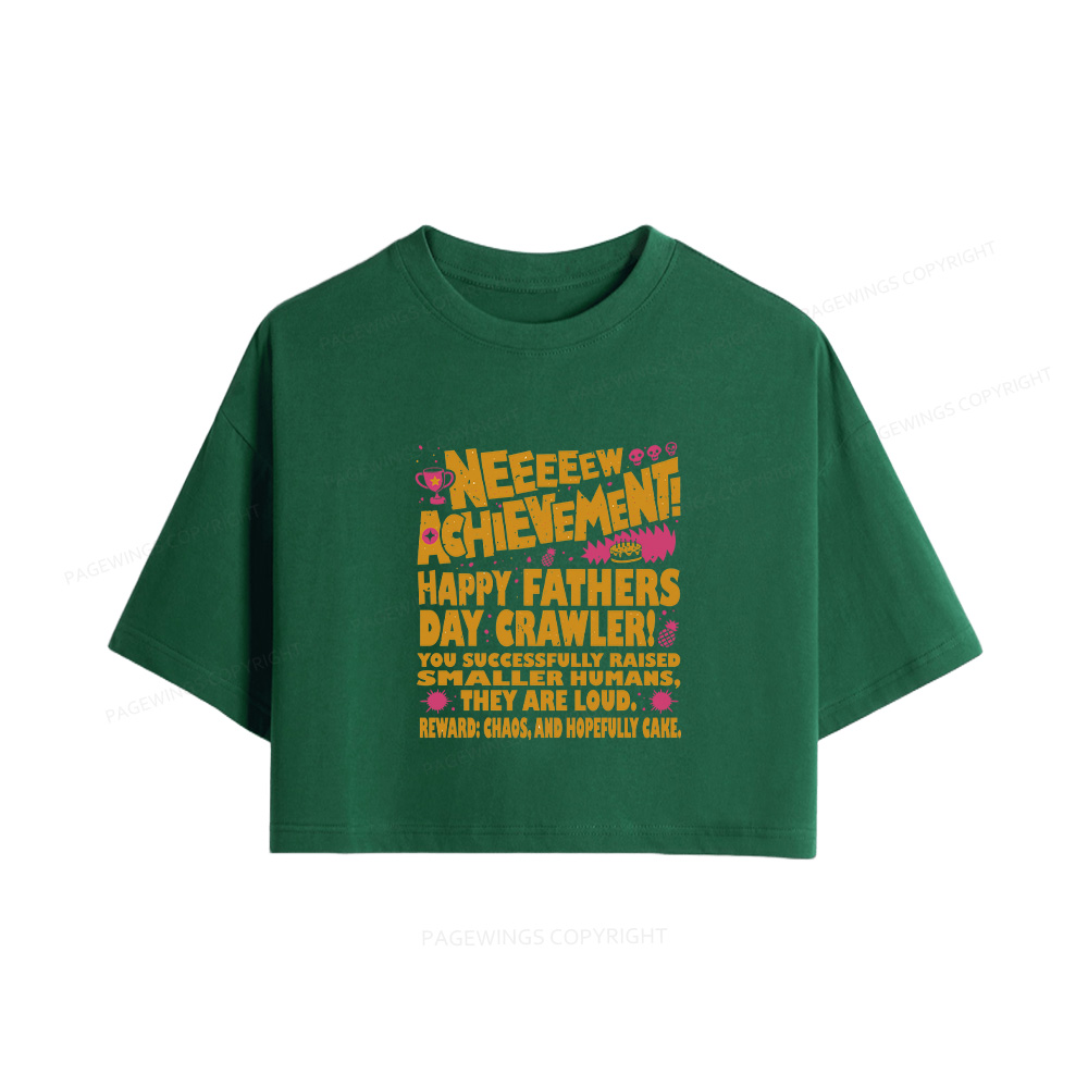 Pagewings Dad Achievement  Women Crop Tops