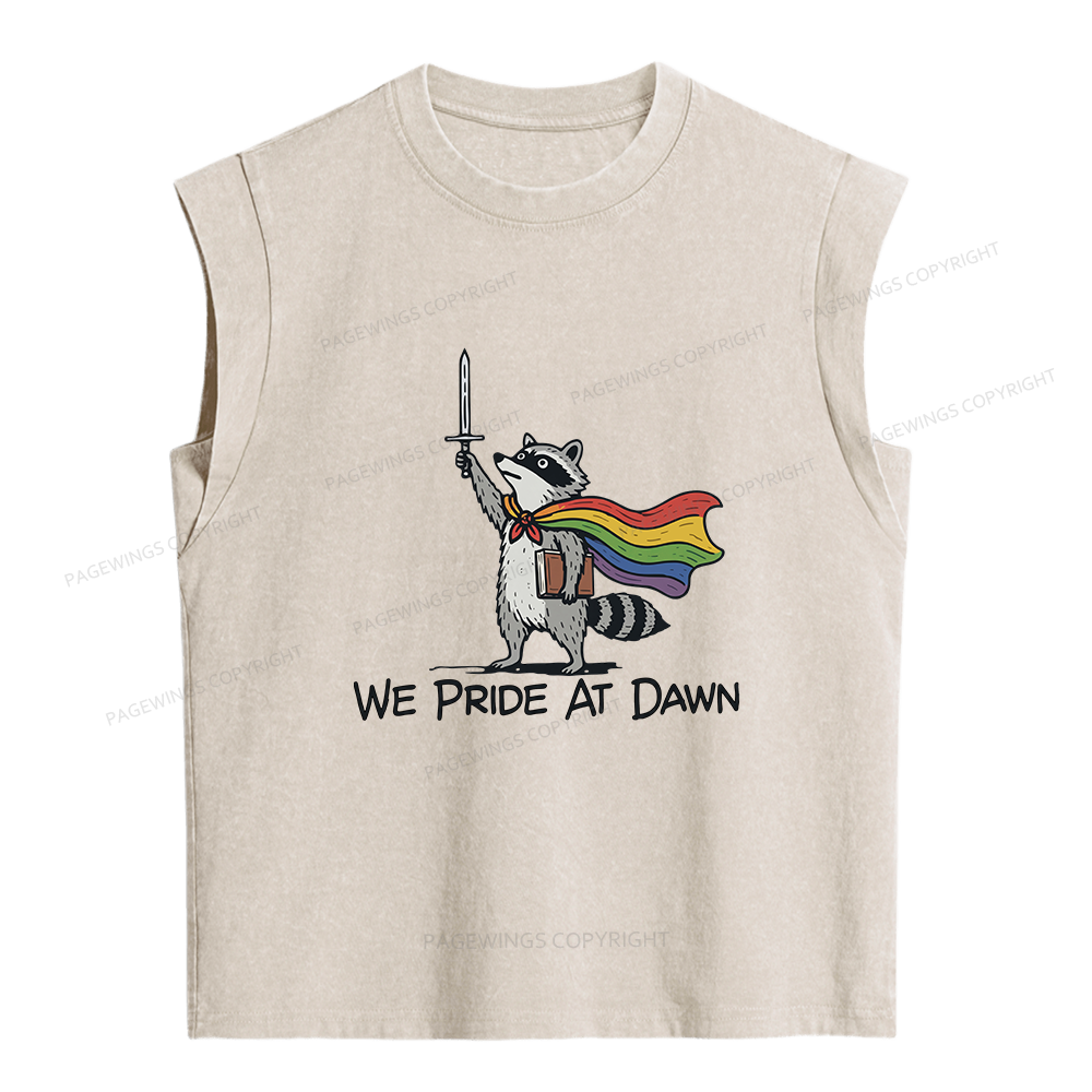 Pagewings We Pride At Dawn Women's Washed Tank Top