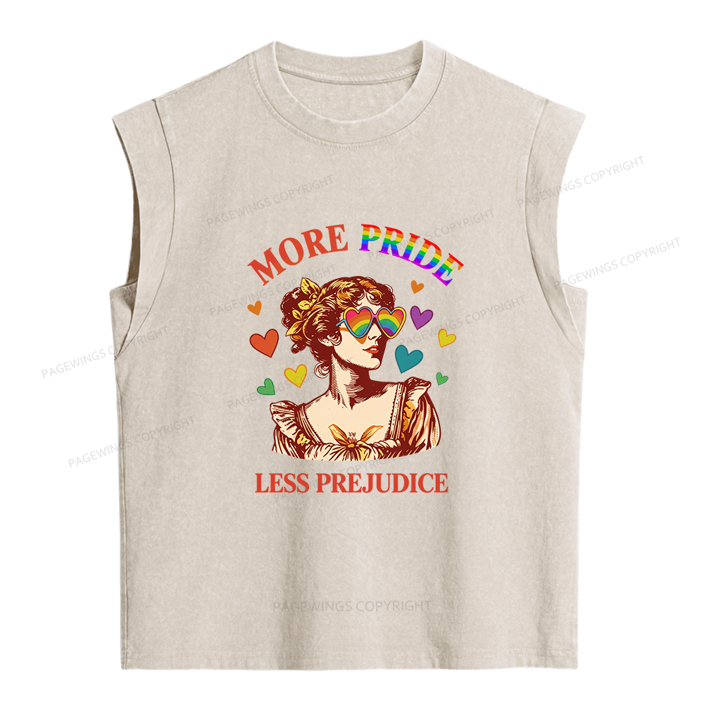 Pagewings More Pride LGBT Rainbow Women's Washed Tank Top