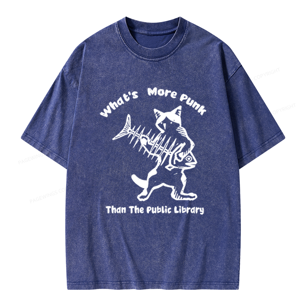 Pagewings What's More Punk Than The Public Library Unisex Washed T-shirt