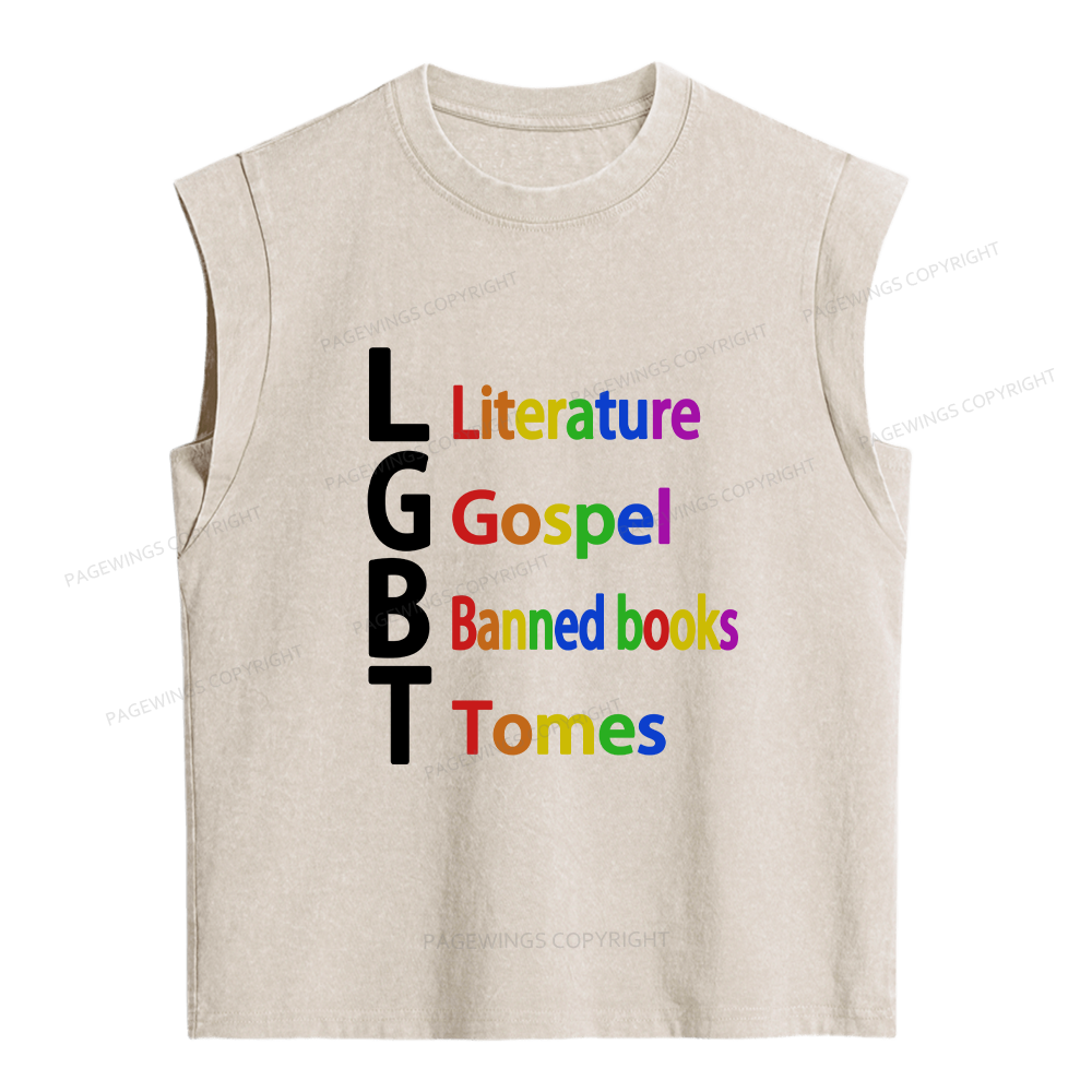 Pagewings Literature Women's Washed Tank Top