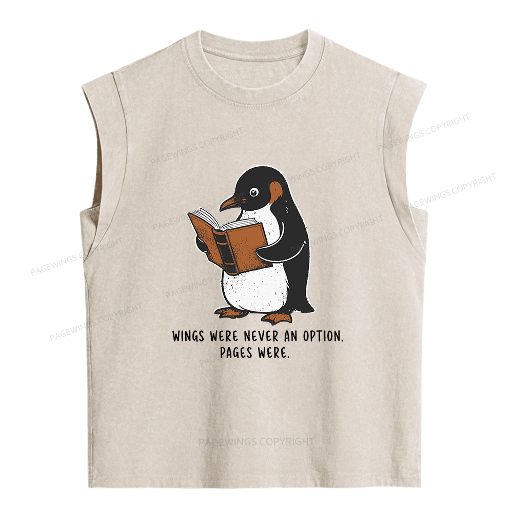 Pagewings Wings Were Never An Option Women's Washed Tank Top