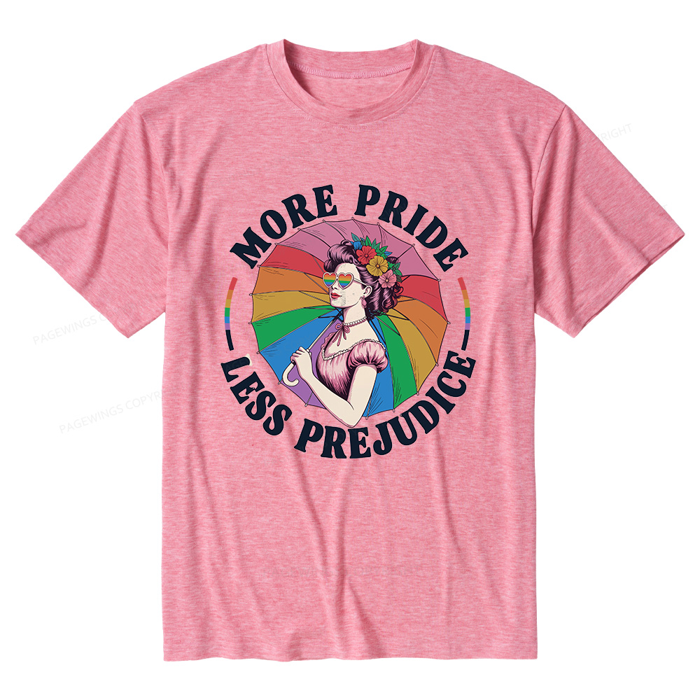 Pagewings Soft More Pride Less Prejudice Unisex Heather T-Shirt