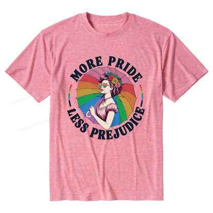 Pagewings Soft More Pride Less Prejudice Unisex Heather T-Shirt