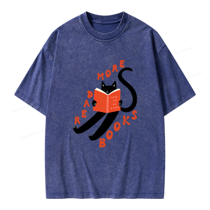 Pagewings Read More Books Unisex Washed T-shirt