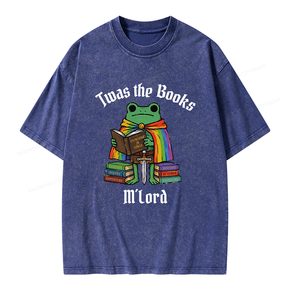 Pagewings Twas the Books Unisex Washed T-shirt