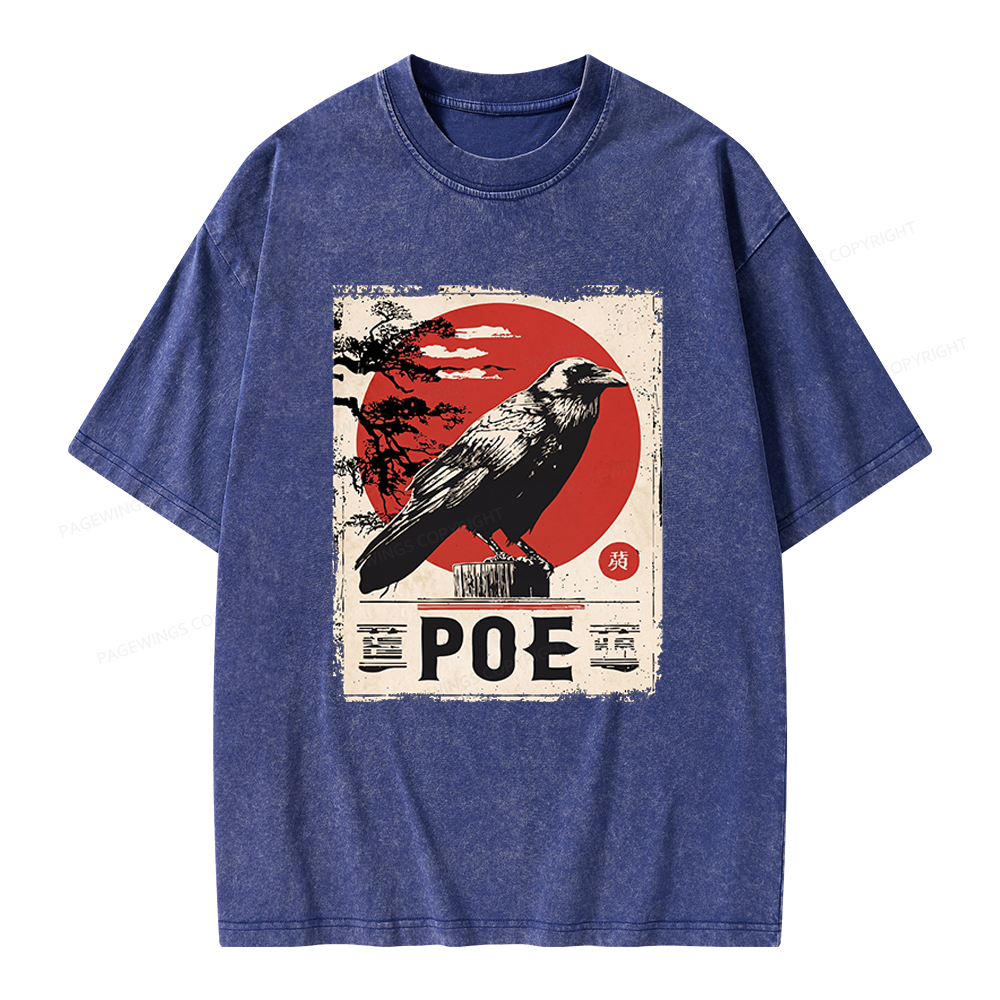 Pagewings Raven Poster Unisex Washed T-shirt