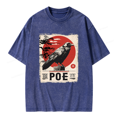 Pagewings Raven Poster Unisex Washed T-shirt