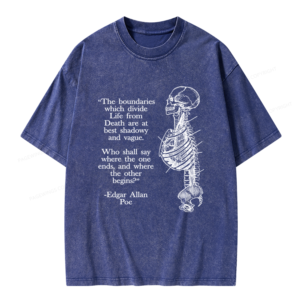 Pagewings Poe Quote Unisex Washed T-shirt