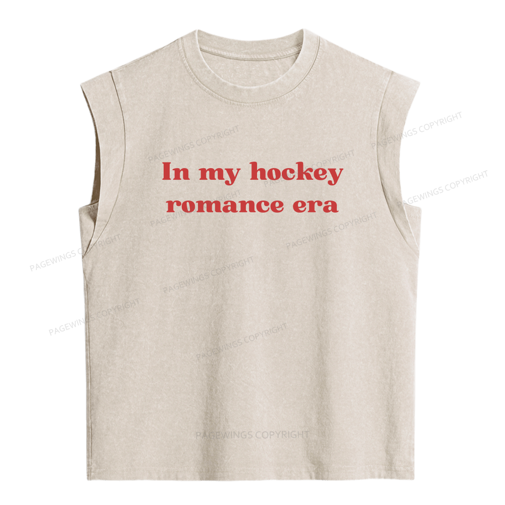 Pagewings In My Era of Hockey Romance Women's Washed Tank Top