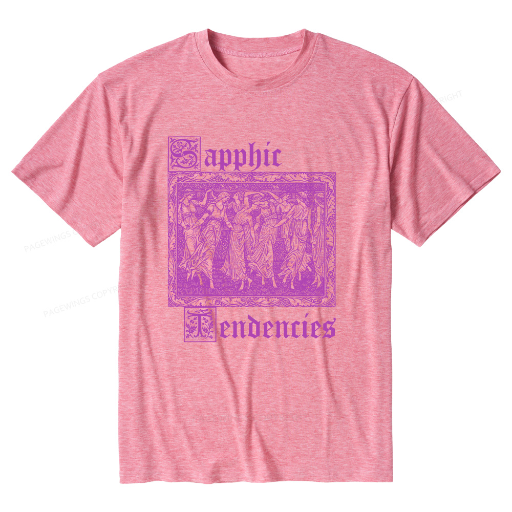 Pagewings Soft Sapphic Tendencies Unisex Heather T-Shirt