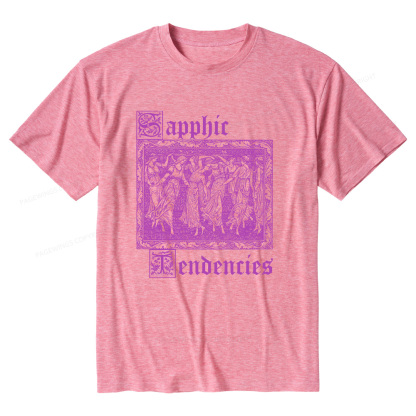 Pagewings Soft Sapphic Tendencies Unisex Heather T-Shirt