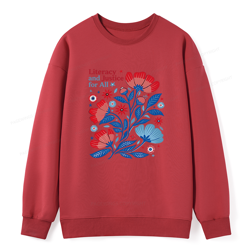 Pagewings Literacy and Justice for All Unisex Classic Sweatshirt