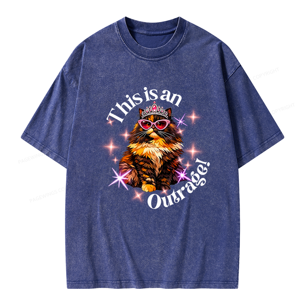 Pagewings This Is An Outrage Unisex Washed T-shirt
