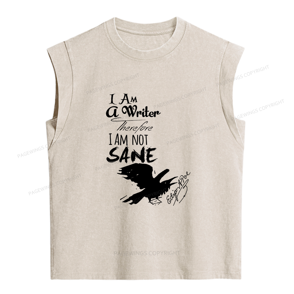 Pagewings Horror Macabre Literary Women's Washed Tank Top