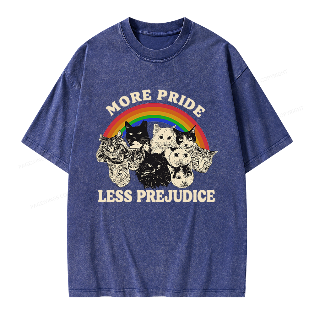 Pagewings More Pride Less Prejudice Unisex Washed T-shirt