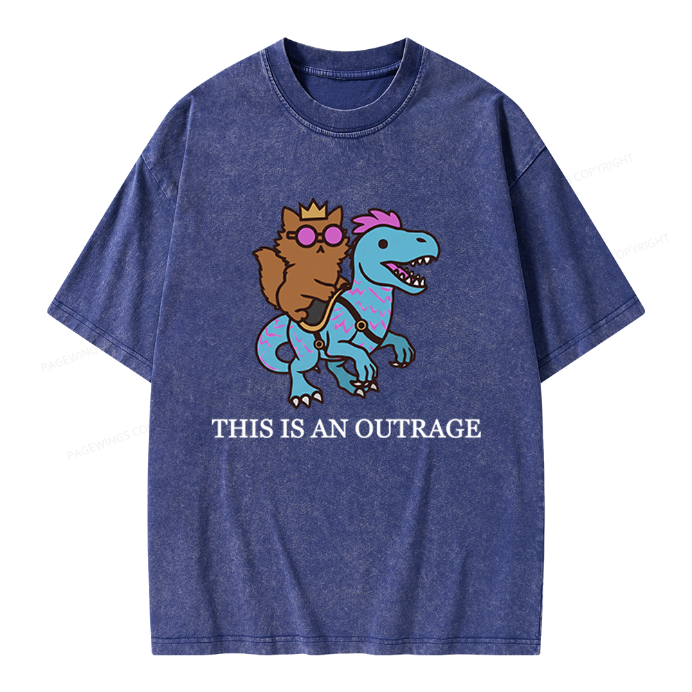 Pagewings This Is An Outrage Unisex Washed T-shirt