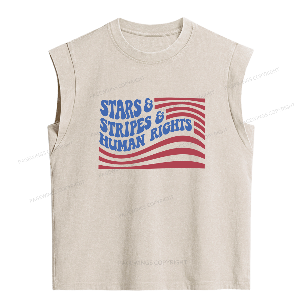 Pagewings Human Rights Women's Washed Tank Top