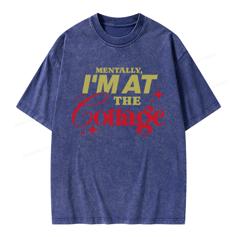 Pagewings I'm at the Cottage Unisex Washed T-shirt