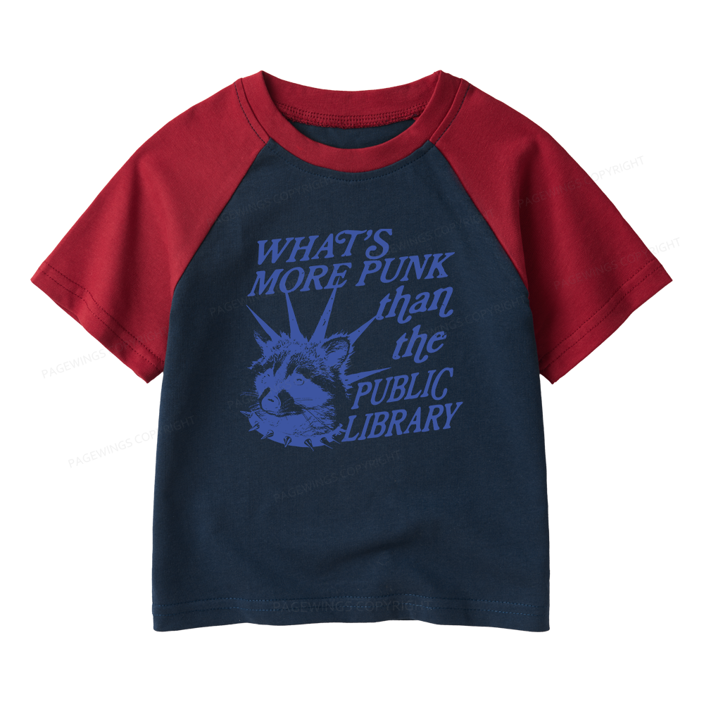 Pagewings What’s More Punk Than The Public Library  Kids Raglan T-shirt 