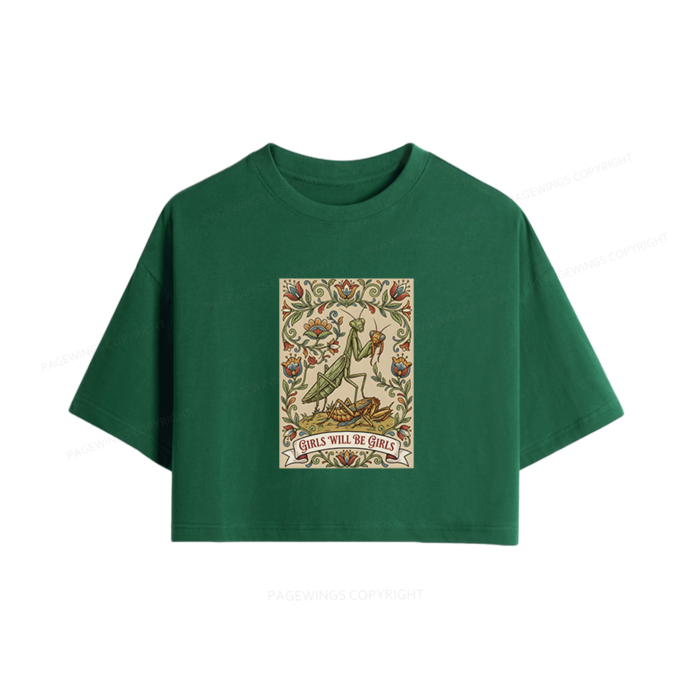 Pagewings Girls Will Be Girls Women Crop Tops