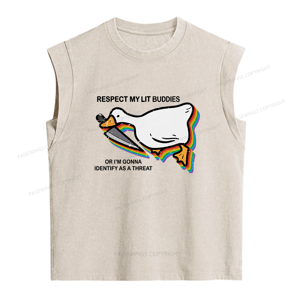 Pagewings Silly Goose Ally Pride Women's Washed Tank Top