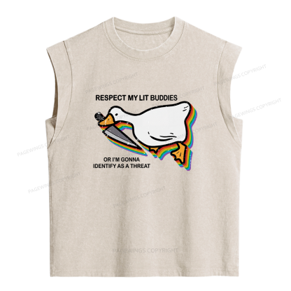 Pagewings Silly Goose Ally Pride Women's Washed Tank Top