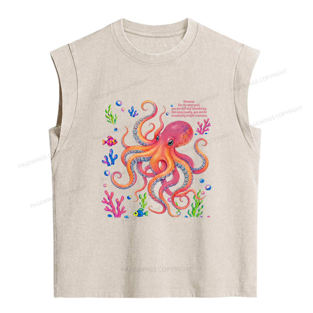 Pagewings Literary Quote Women's Washed Tank Top