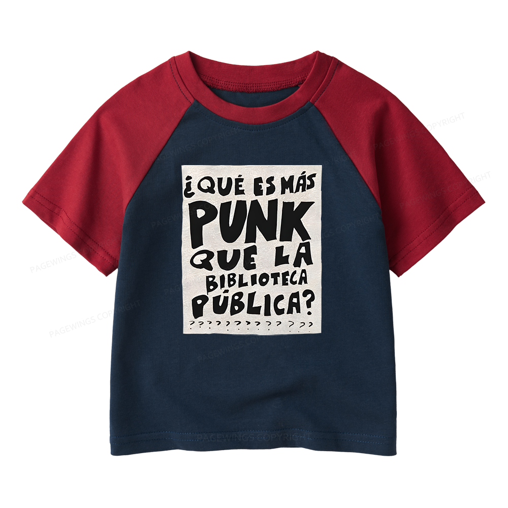 Pagewings What's More Punk Than The Public Library Kids Raglan T-shirt 