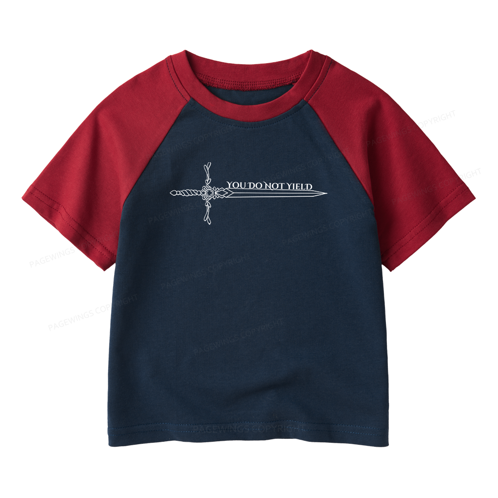 Pagewings You Do Not Yield Kids Raglan T-shirt 