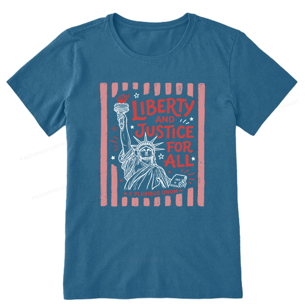 Pagewings Liberty And Justice For All Unisex Classic T-shirt