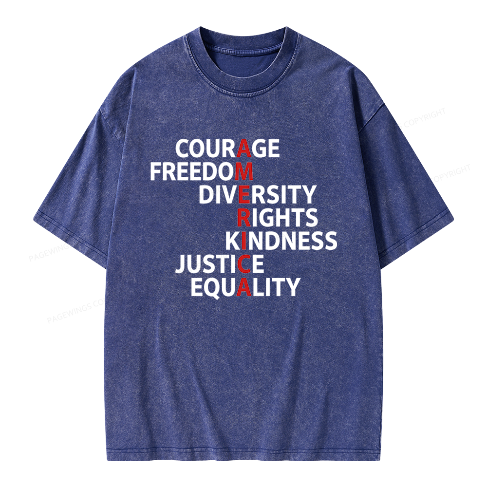 Pagewings Human Rights Unisex Washed T-shirt