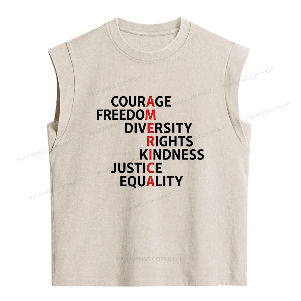 Pagewings Freedom Women's Washed Tank Top