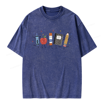 Pagewings Back To School Unisex Washed T-shirt