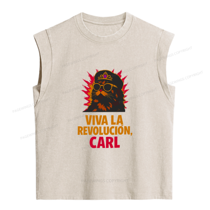 Pagewings Viva La Revolucion Women's Washed Tank Top