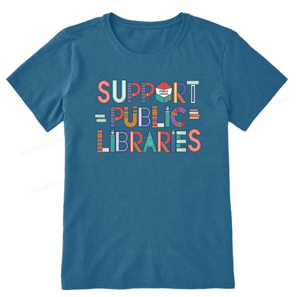 Pagewings Support Public Libraries Unisex Classic T-shirt