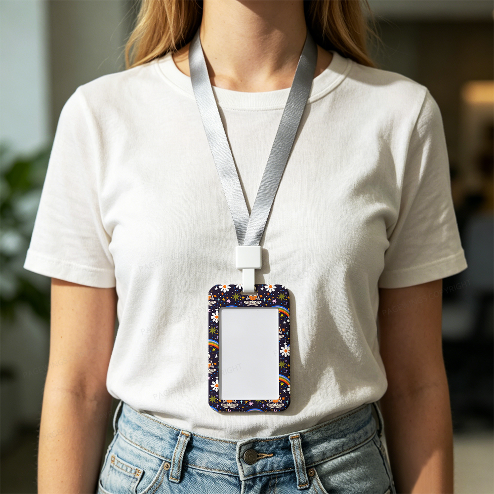 Pagewings Rainbow Skeleton Reading ABS Badge Holder