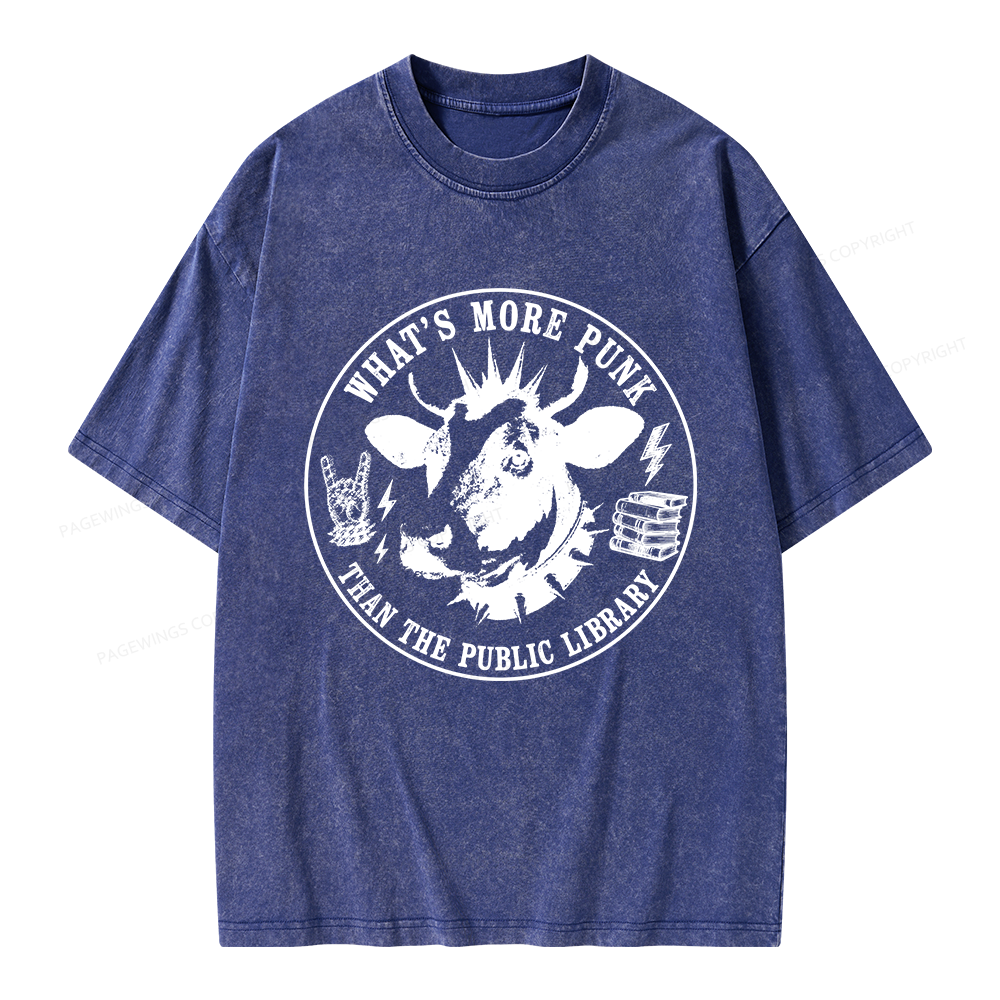 Pagewings What's More Punk Than The Public Library Unisex Washed T-shirt