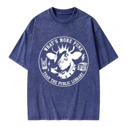 Pagewings What's More Punk Than The Public Library Unisex Washed T-shirt