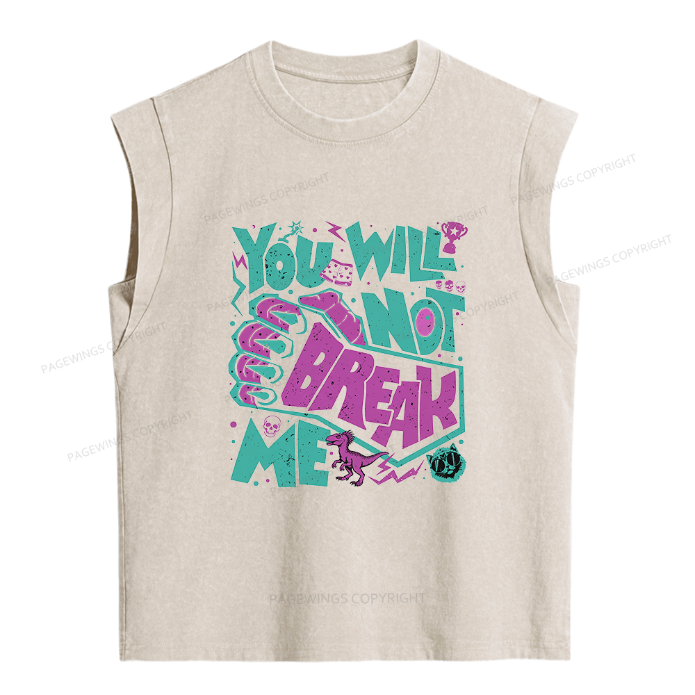 Pagewings You Will Not Break Me Women's Washed Tank Top