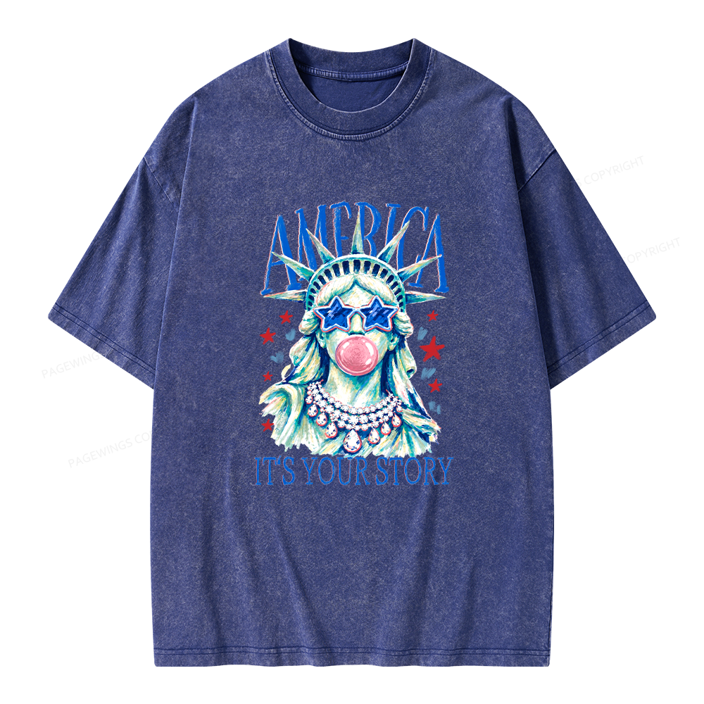 Pagewings It’s Your Story Unisex Washed T-shirt