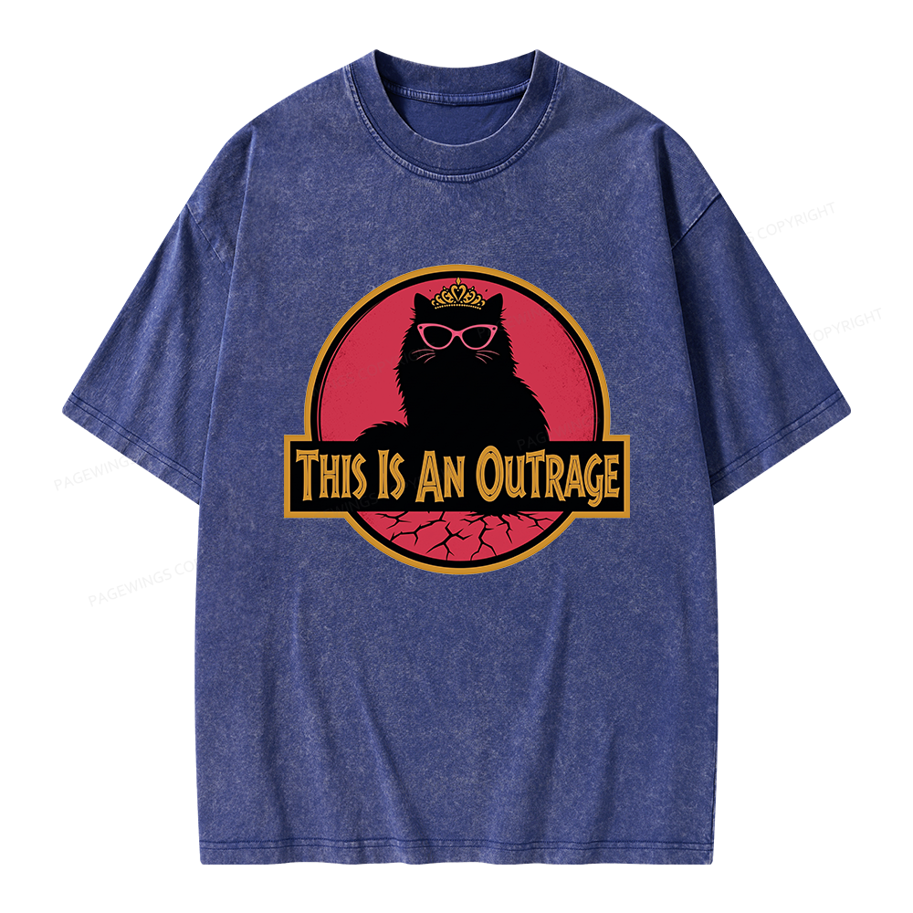 Pagewings This Is An Outrage Unisex Washed T-shirt